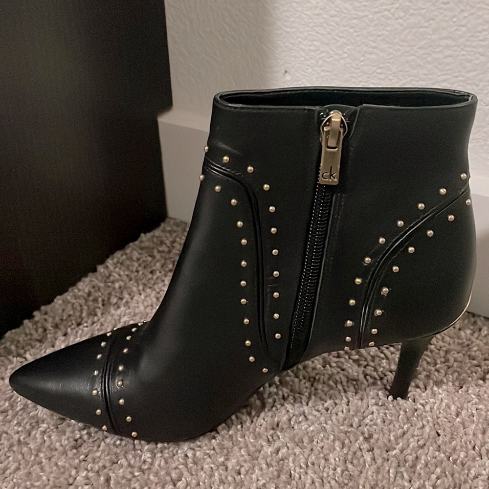 Calvin Klein Studded Grazia Ankle Boots - Picture 3 of 7